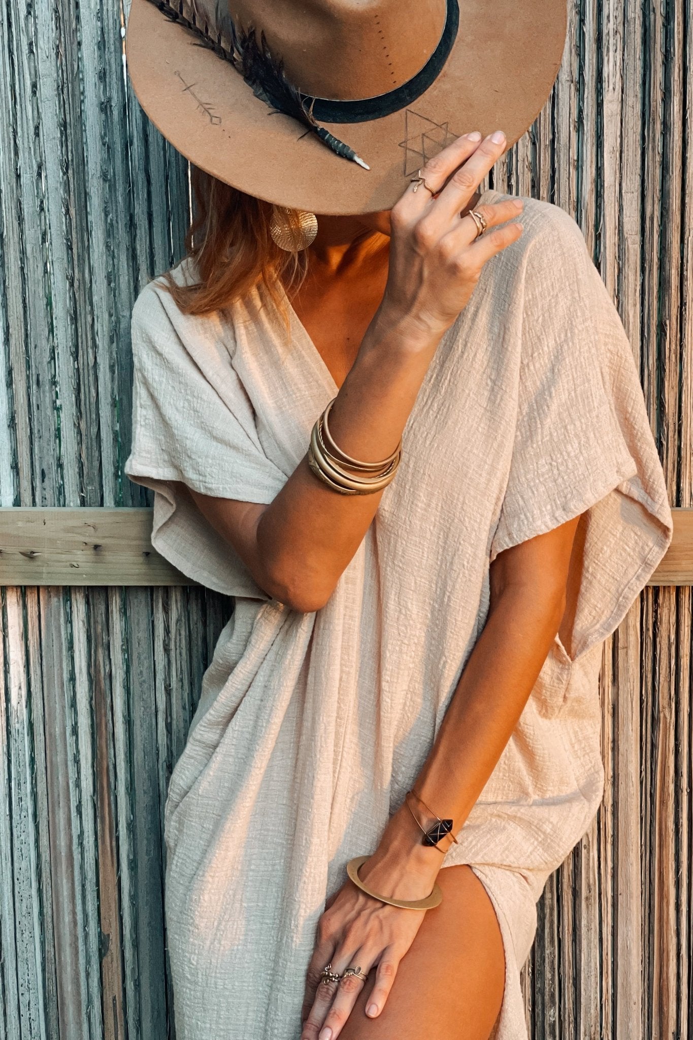 Kaftan Orisha Stone Beige with Citrine - Shambori Spirit