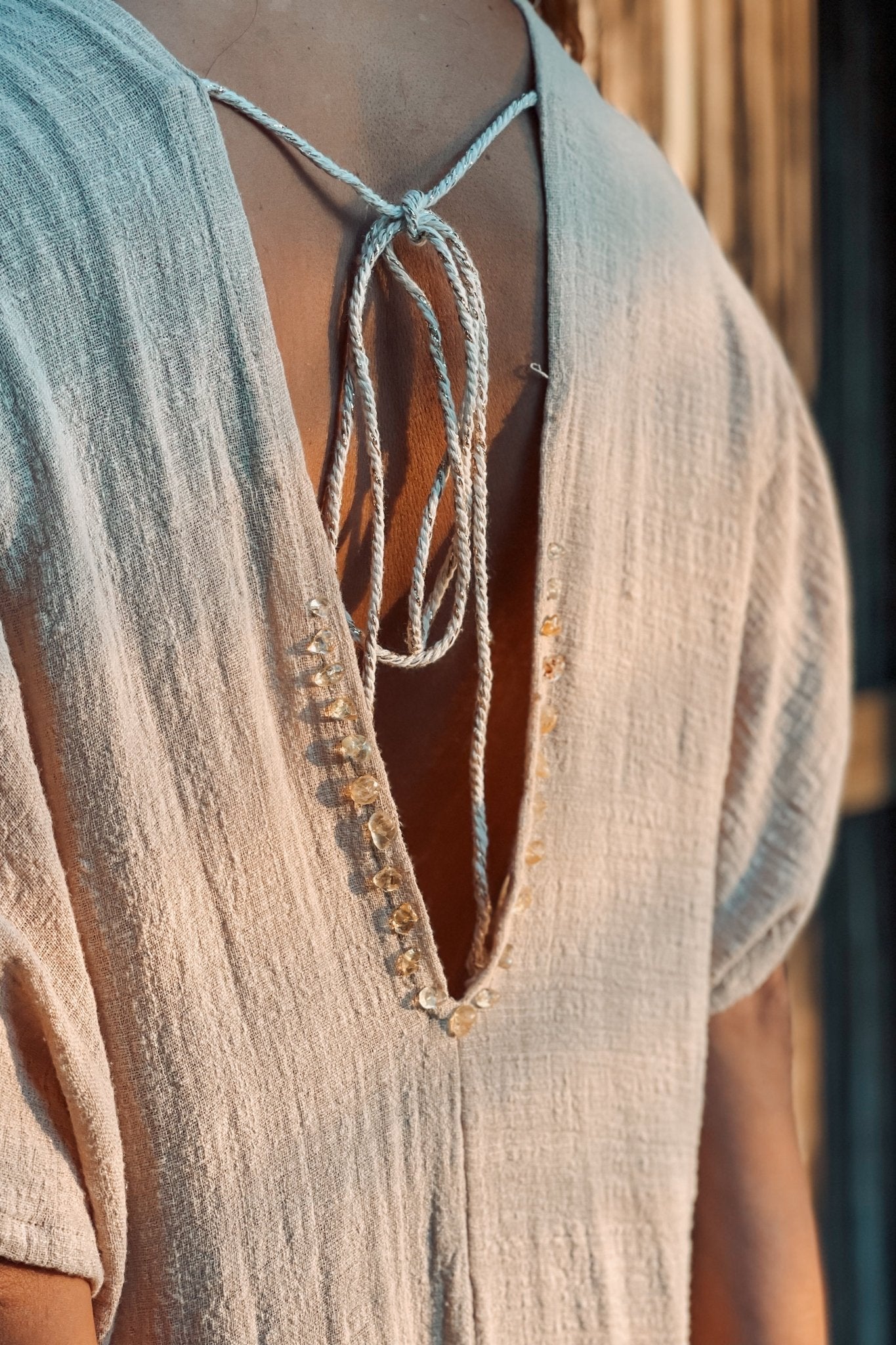 Kaftan Orisha Stone Beige with Citrine - Shambori Spirit