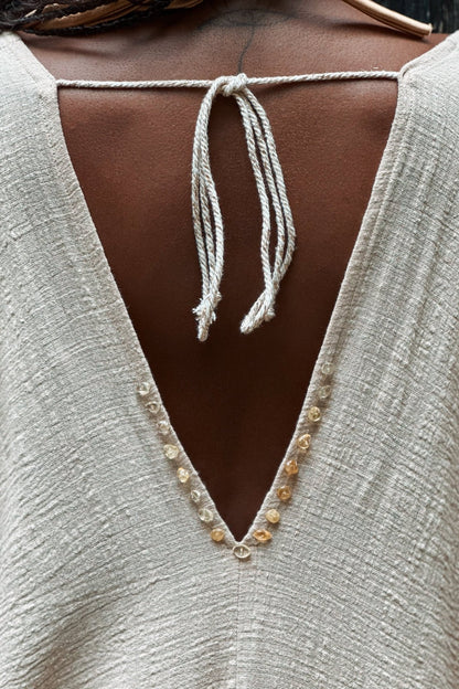 Kimono Orisha Stone Beige with Citrine - Shambori Spirit